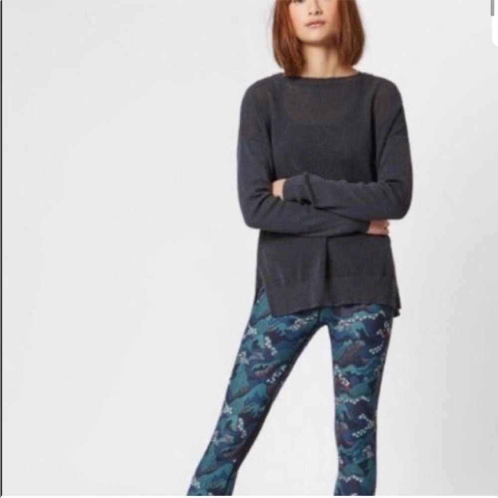 Sweaty Betty Amity Knit Jumper Charcoal Women's Crew Neck Sweater M A1 - Picture 2 of 10